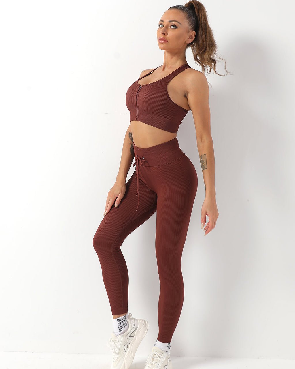 Wella Nahtlose Leggings - Kaffee