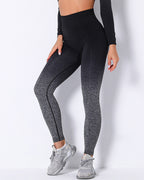 Yassi Ombre Nahtlose Leggings - Grau