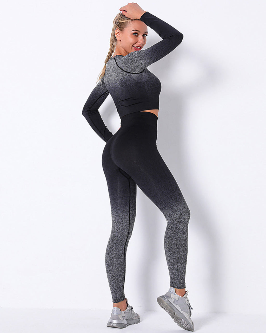 Yassi Ombre Nahtlose Leggings - Grau
