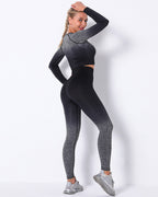 Yassi Ombre Nahtlose Leggings - Grau