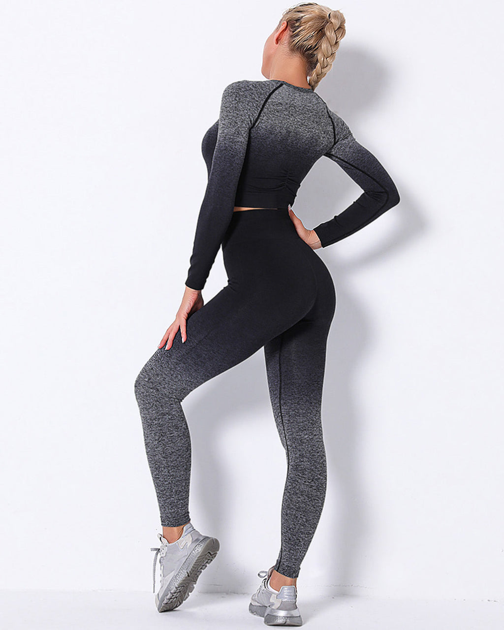 Yassi Ombre Nahtlose Leggings - Grau