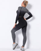 Yassi Ombre Nahtlose Leggings - Grau