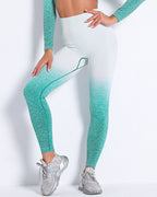 Leggings senza cuciture Yassi Ombre - Verde