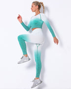 Leggings senza cuciture Yassi Ombre - Verde