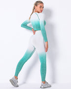 Leggings senza cuciture Yassi Ombre - Verde