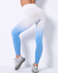Leggings senza cuciture Yassi Ombre - Blu