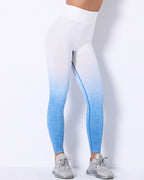 Leggings senza cuciture Yassi Ombre - Blu