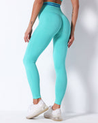 Zephyr High Rise Leggings - Cyan