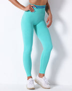 Zephyr High Rise Leggings - Cyan